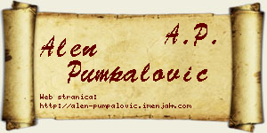Alen Pumpalović vizit kartica
